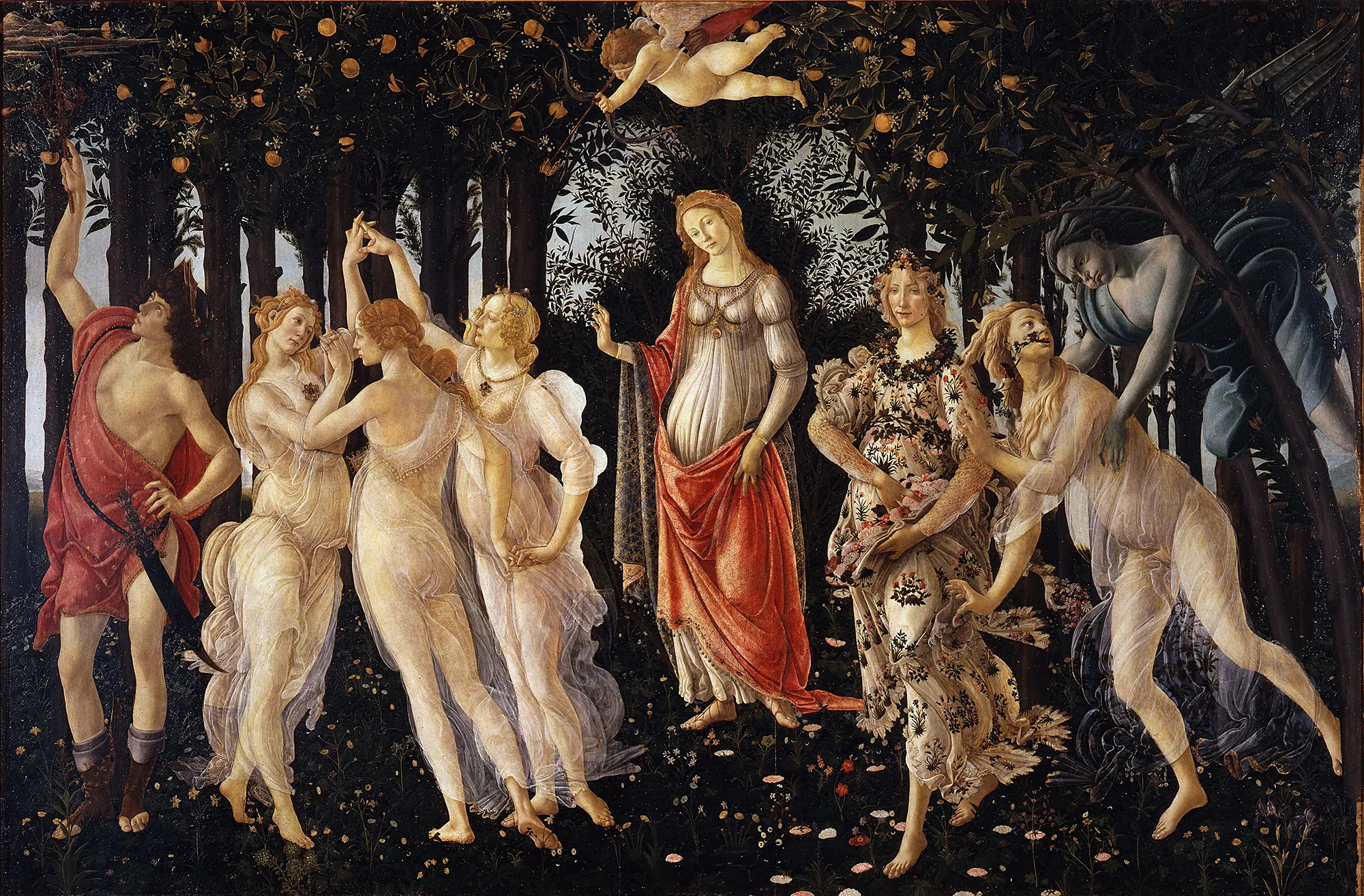 1482 Botticelli, la Primavera, Uffizi, Firenze 1482 primavera botticelli